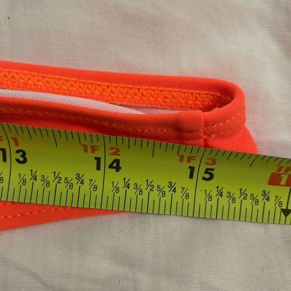 Neon Orange 3 Piece Bikini Set Womens Size Large Vacation Beach - Picture 10 of 10